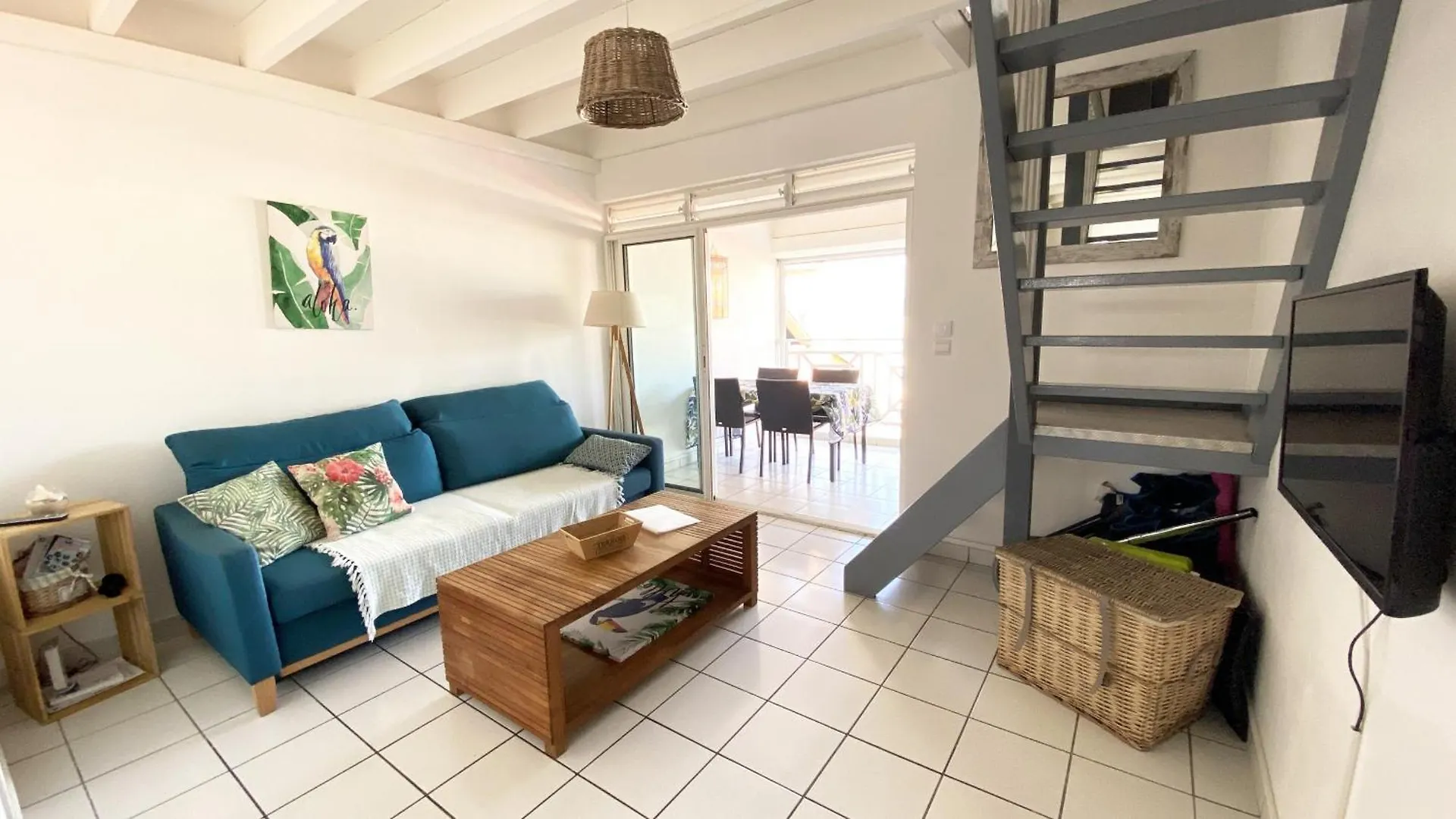 شقة Ti Caraibes, Appartement T3 Atypique, Vue Mer, Piscine Et Proche Plage لي تروا زيليه